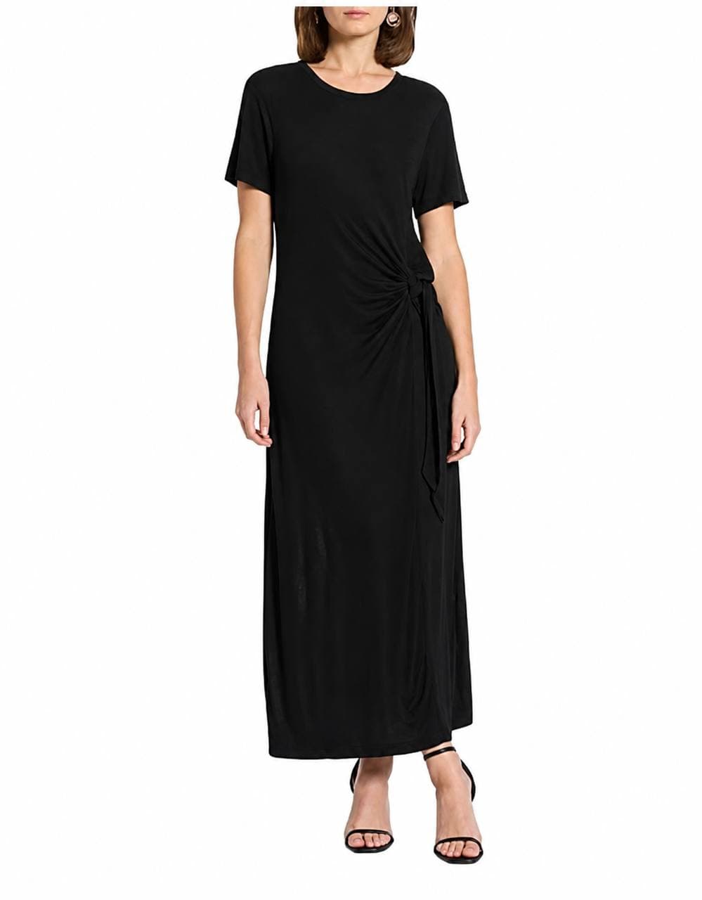Side-Knot Jersey Maxi Dress