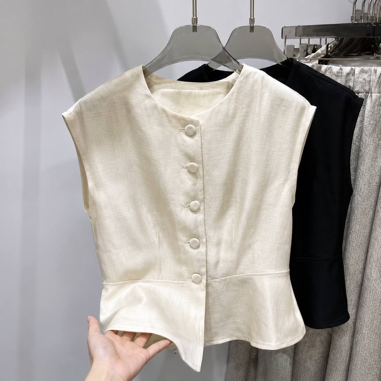 Sleeveless Peplum Top